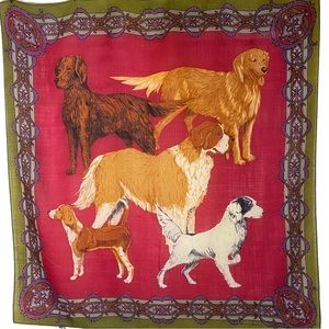 Wool Scarf by Ginnie Johansen of Posing Dogs Vintage 1988